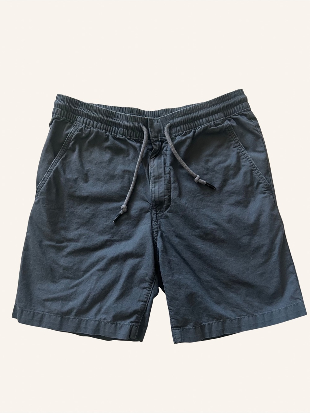 Patagonia Men's Dark Navy Green Elastic-Waist Hybrid Shorts Organic Cotton Small